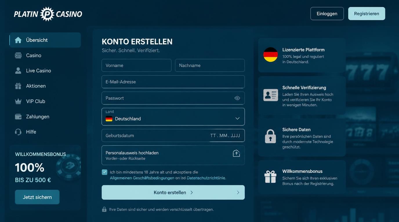 Deutscher Spieler, Ausweis und Schloss, Formular mit Häkchen.
