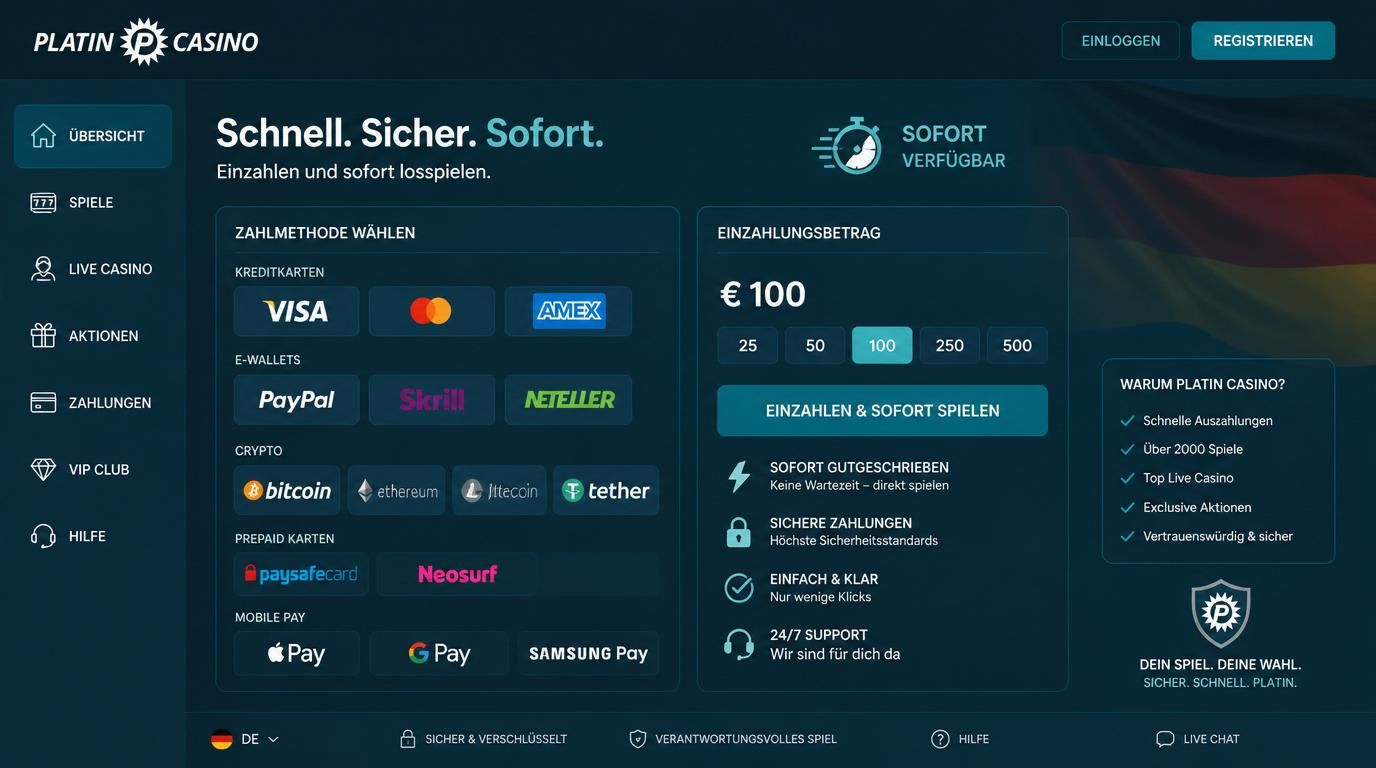 Vielfalt der Zahlungsmethoden, Schnelligkeit betont